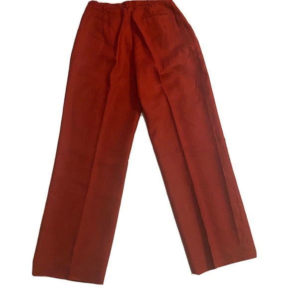 Women’s Madison Studio Red Linen Dress Pants Trousers Size 10 - Picture 5 of 8